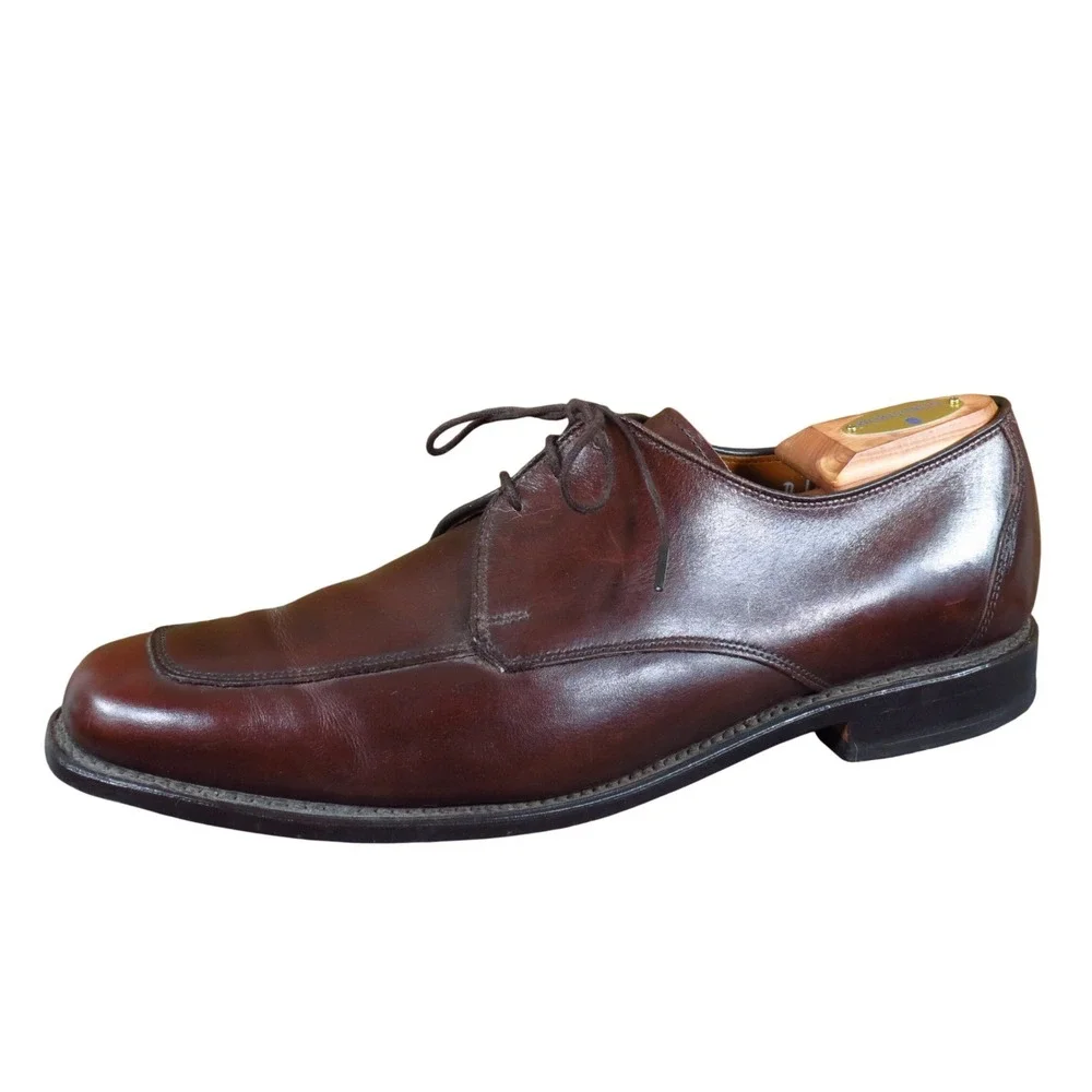 Allen Edmonds Burton Mens Split Toe Derby Shoes 10 D Formal Brown Leather